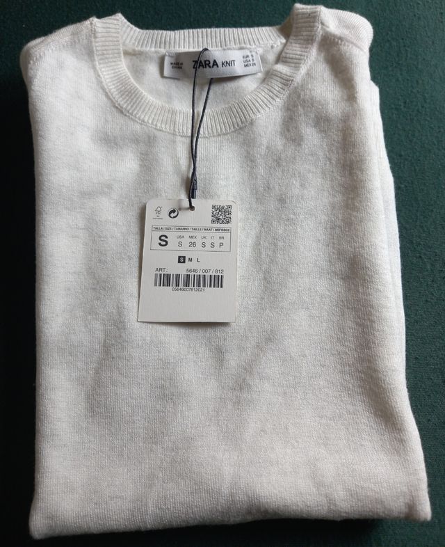 Jersey finito Zara sin mangas Nuevo!