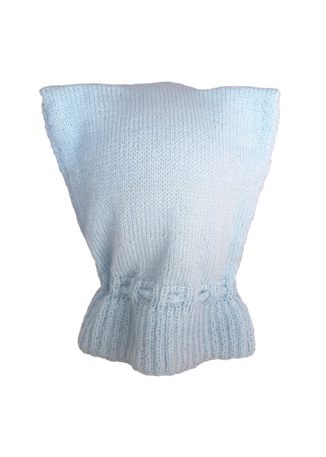 Gorrito de lana para bebé recién nacido azul