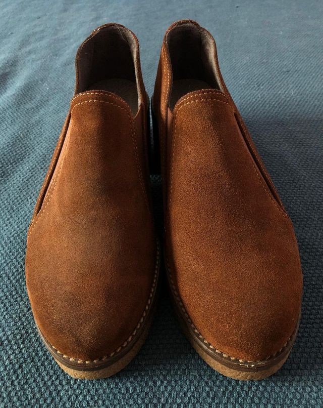 Mocasines de ante marrones