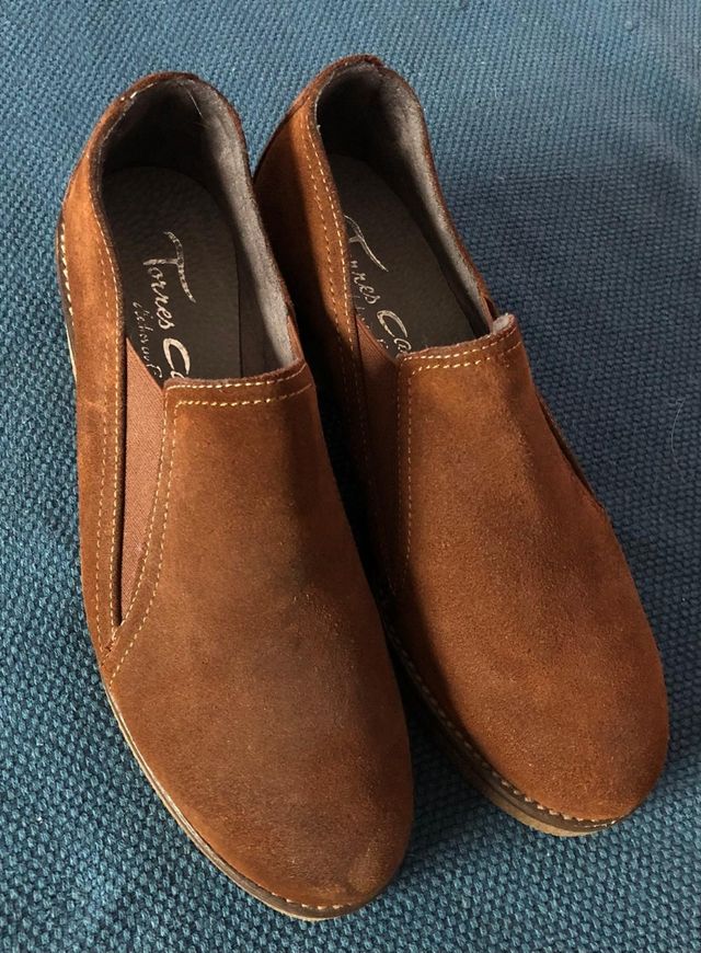 Mocasines de ante marrones