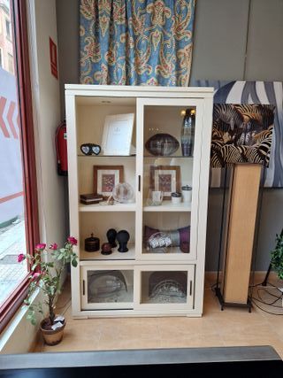 Vitrina librería con luz