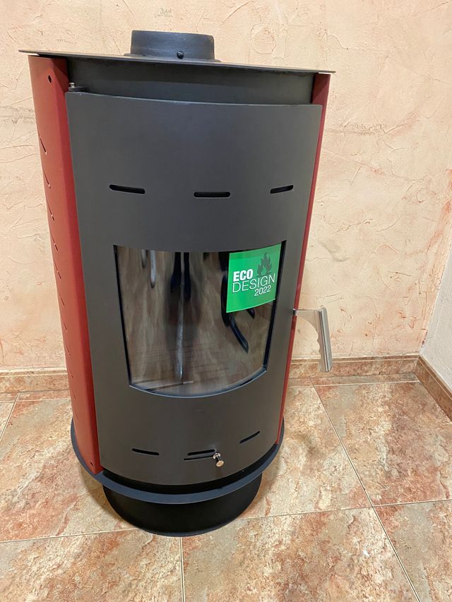 Estufa de leña redonda