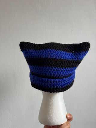 Gorra UNISEX rayas negro y azul