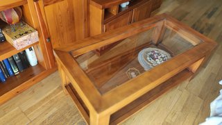Mesa auxiliar de fumador de madera