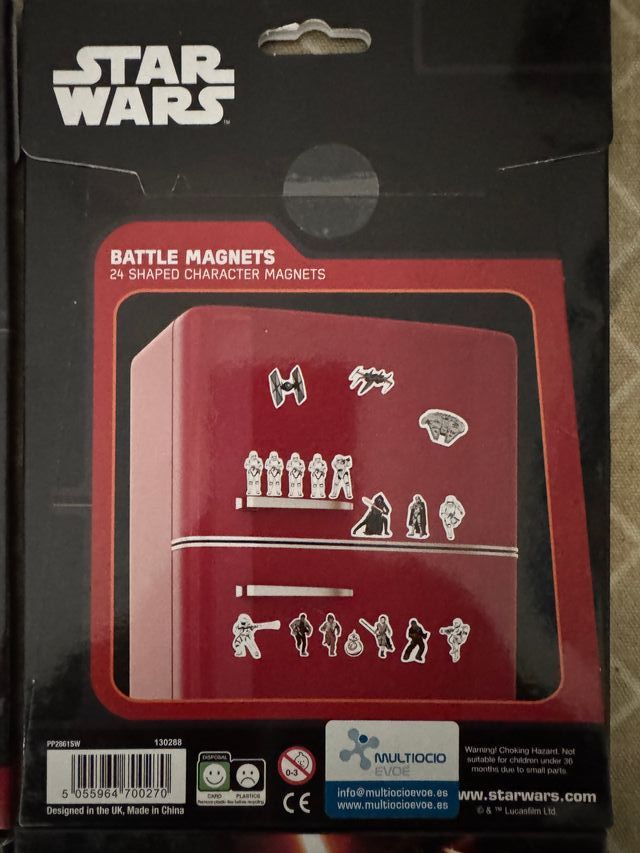 STAR WARS 24 IMANES NUEVOS MAGNETICOS NEVERA