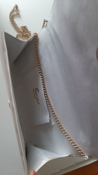 Bolso de Fiesta Beige .Mano y colgar.