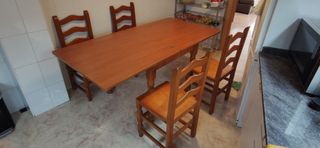 SET TAVOLO E SEDIE ALLUNGABILI