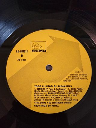 LP TITA DUVAL y su electric COMBO Latin