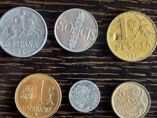 12 monedas españolas antiguas