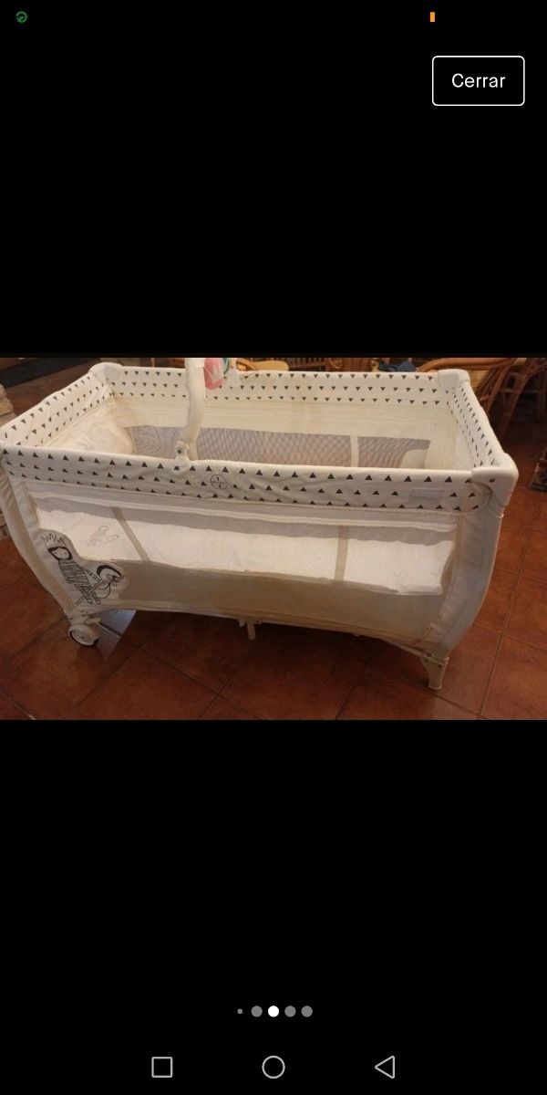 URGE! Cuna de viaje polipiel blanca Asalvo