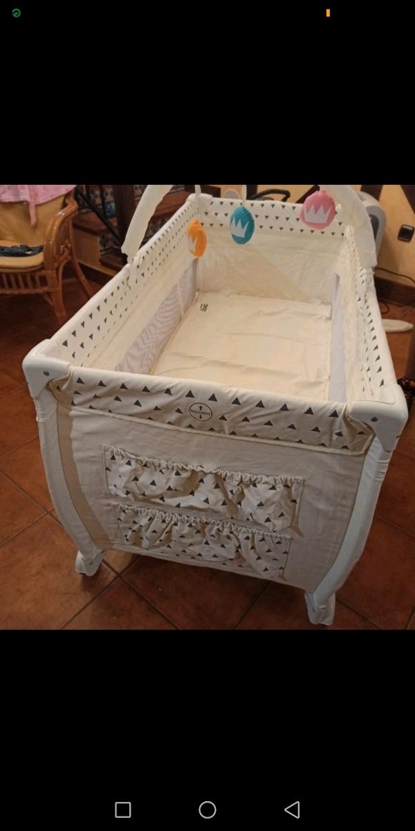 URGE! Cuna de viaje polipiel blanca Asalvo