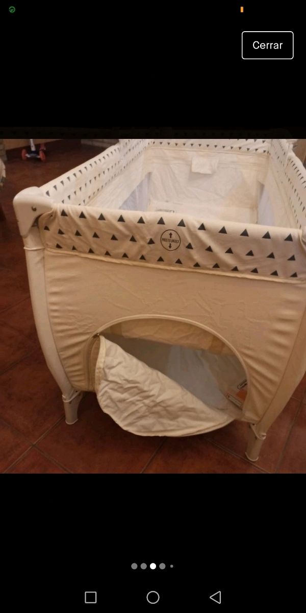 URGE! Cuna de viaje polipiel blanca Asalvo