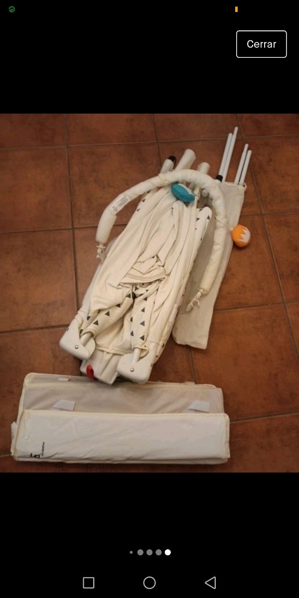 URGE! Cuna de viaje polipiel blanca Asalvo