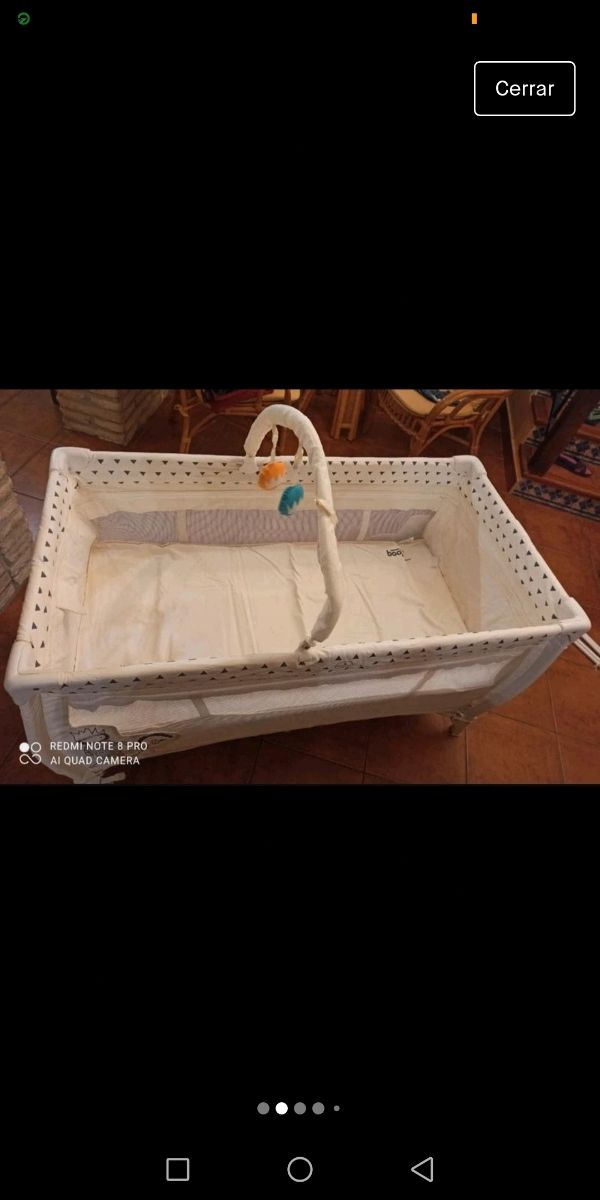 URGE! Cuna de viaje polipiel blanca Asalvo