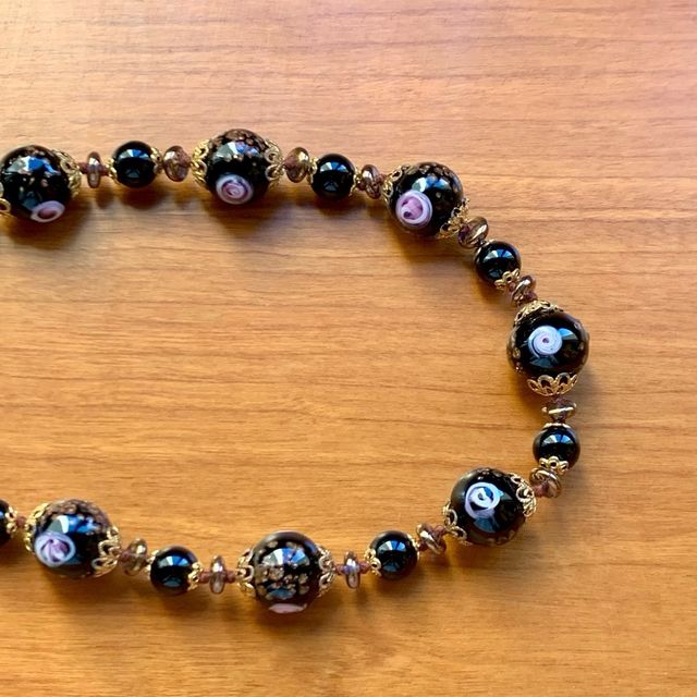 Collar CRISTAL de MURANO-Cuentas Tend Vintage