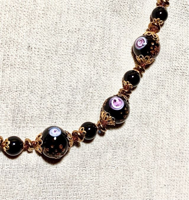 Collar CRISTAL de MURANO-Cuentas Tend Vintage