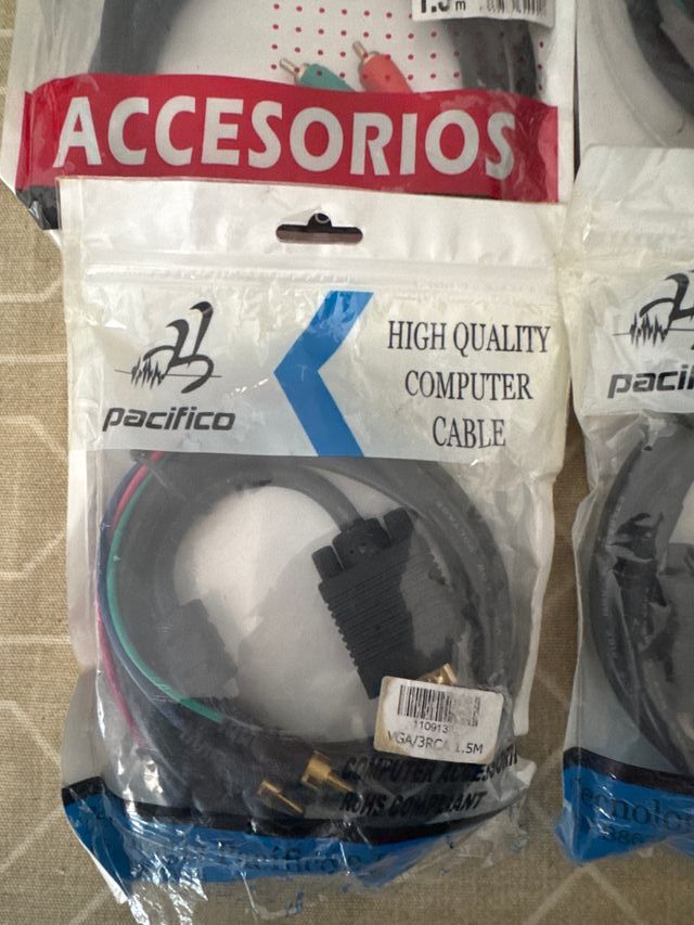LOTE 4 CABLES 1,5 METROS AV a 3 RCA NUEVOS