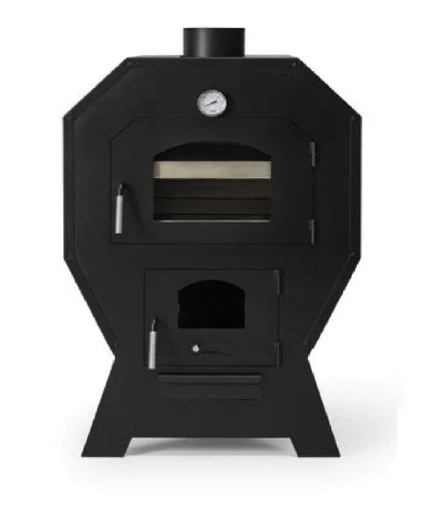 Horno de leña mediano visto