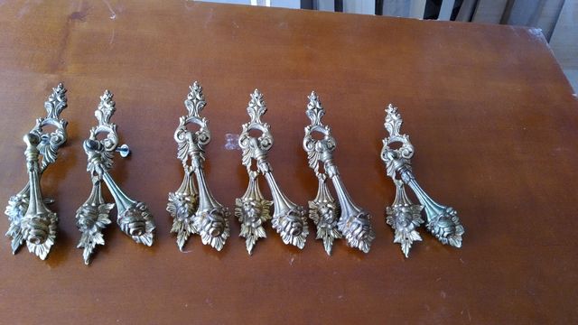 6 tiradores de armario macizos