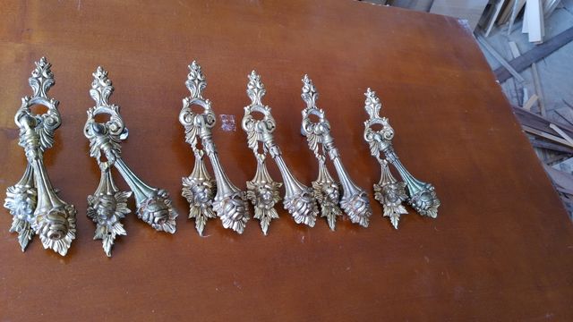 6 tiradores de armario macizos