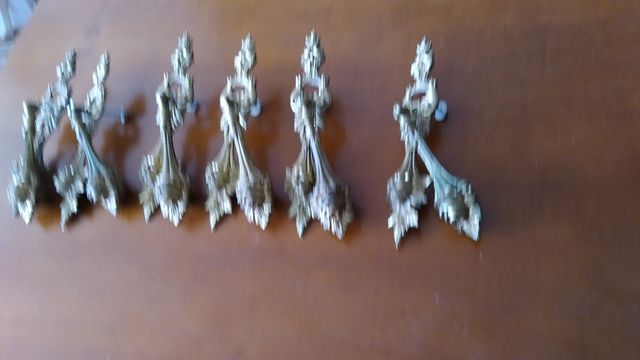 6 tiradores de armario macizos