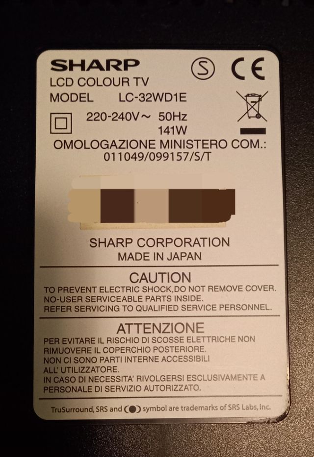 TELEVISOR SHARP 32"