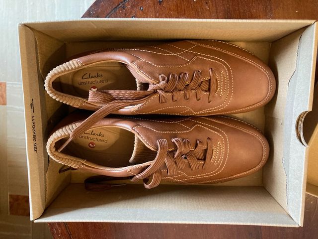 Sneakers Clarks, mai indossate, pelle. Taglia 39