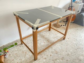 Mesa camilla con cristal