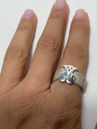 Anillo Tous malla oso 