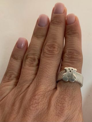 Anillo Tous malla oso 