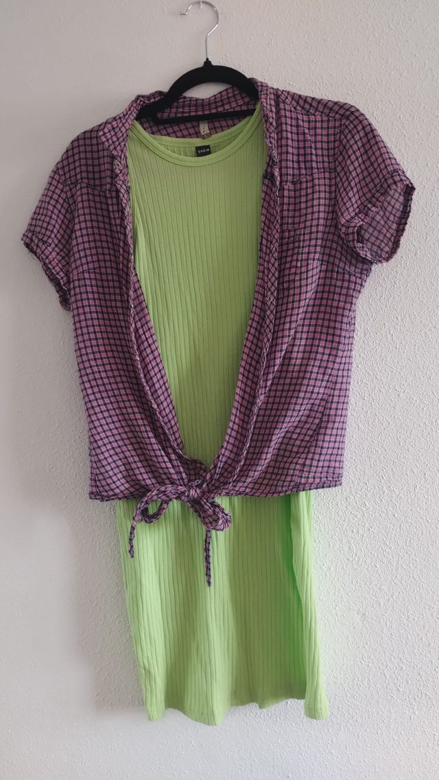 Vestido verde pistacho