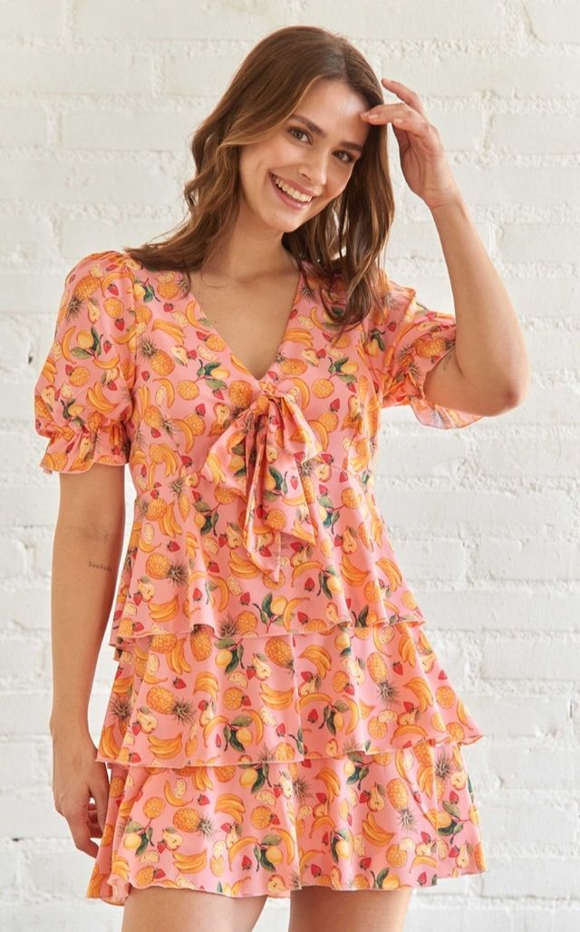 Vestido Ameli fritas volantes