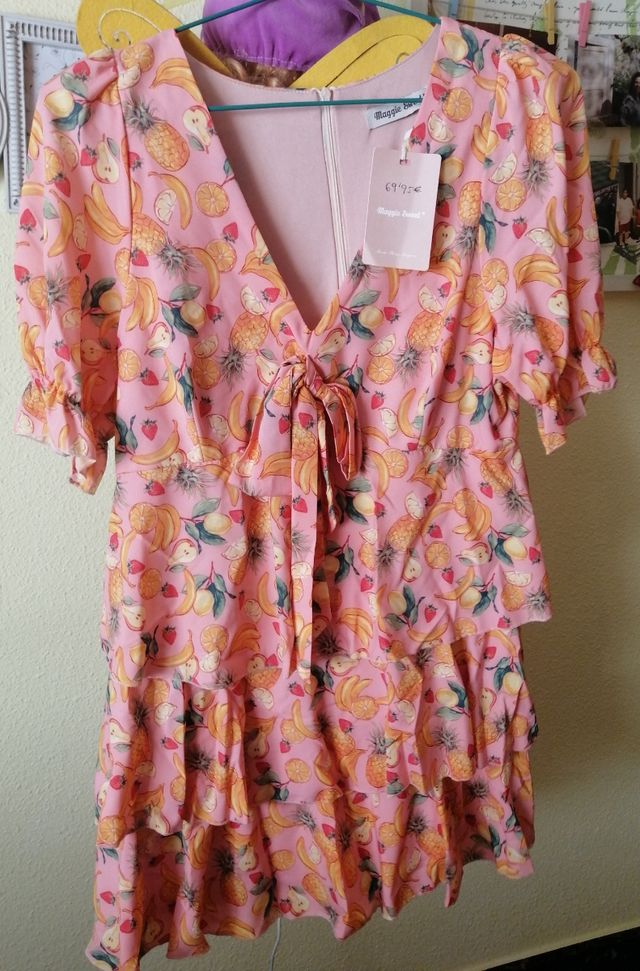 Vestido Ameli fritas volantes