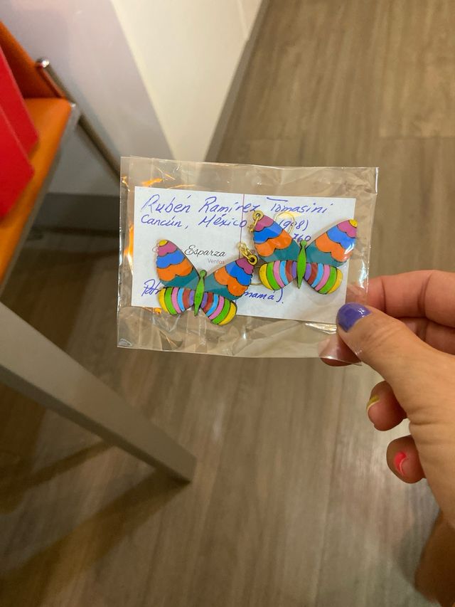 pendientes madera mexicanos