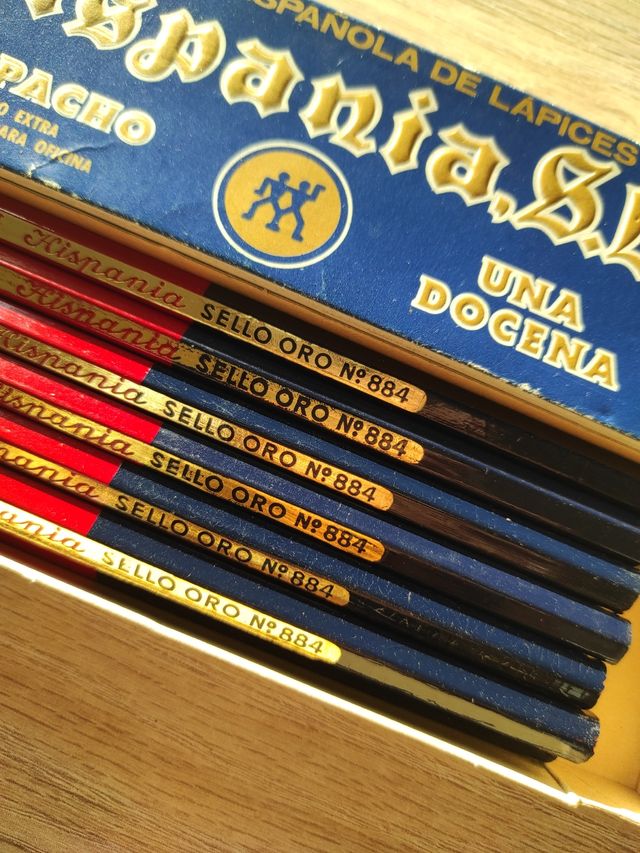 Caja 12 lapiceros bicolor rojo azul