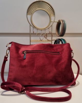 Bolso terciopelo floral