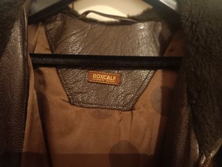 Chaqueta de piel con capucha de mouton Boxcalf 