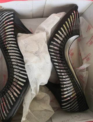 Zapatos de vestir lentejuelas talla 39. 
