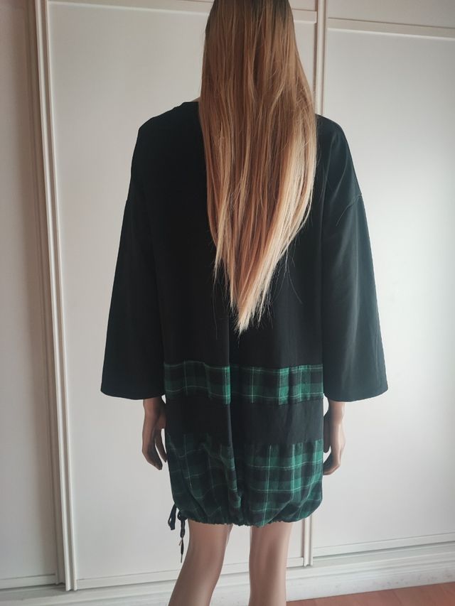 VESTIDO oversize efecto sudadera