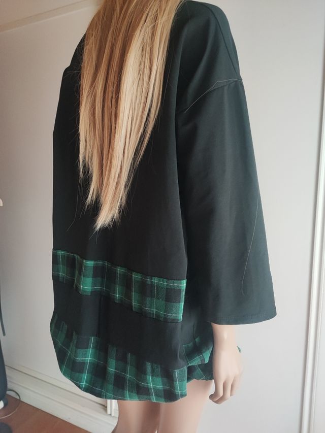 VESTIDO oversize efecto sudadera