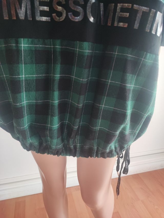 VESTIDO oversize efecto sudadera