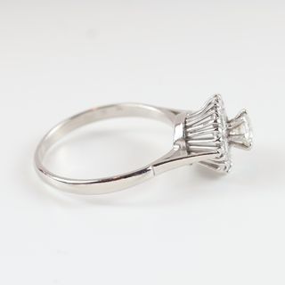 Anillo roseta vintage oro con brillantes