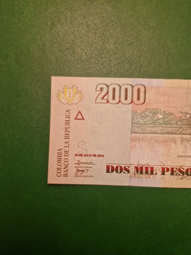 Banconota 2000 Pesos Colombia