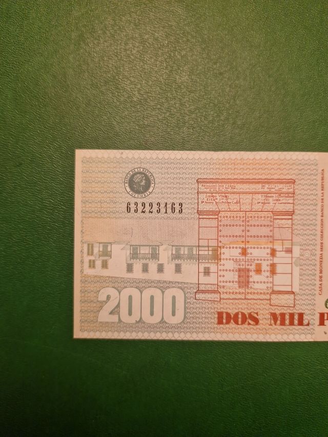 Banconota 2000 Pesos Colombia
