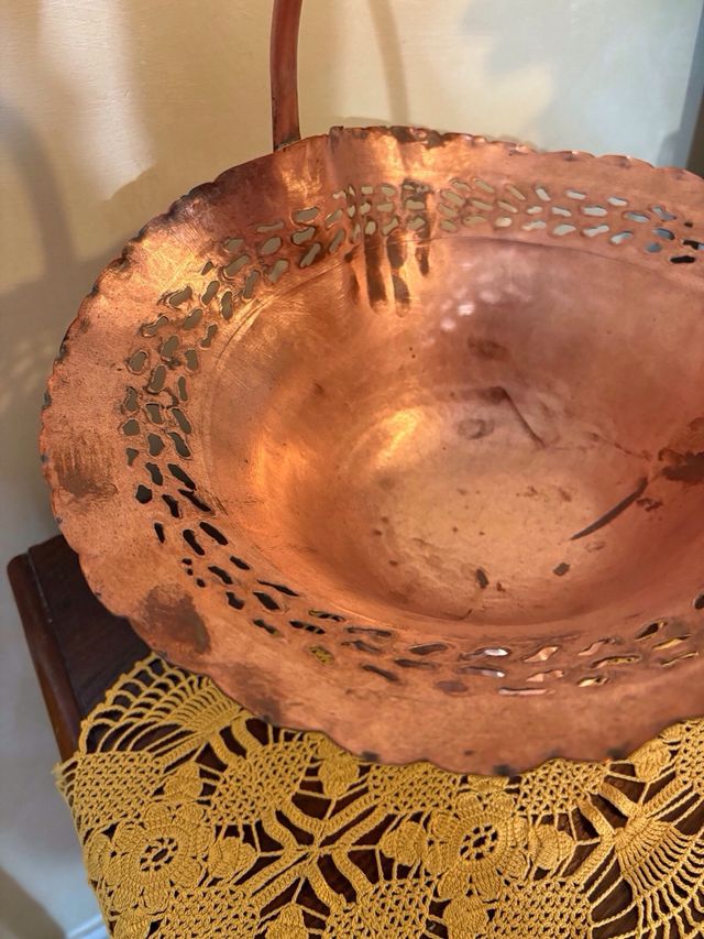 Portafrutta vintage in rame