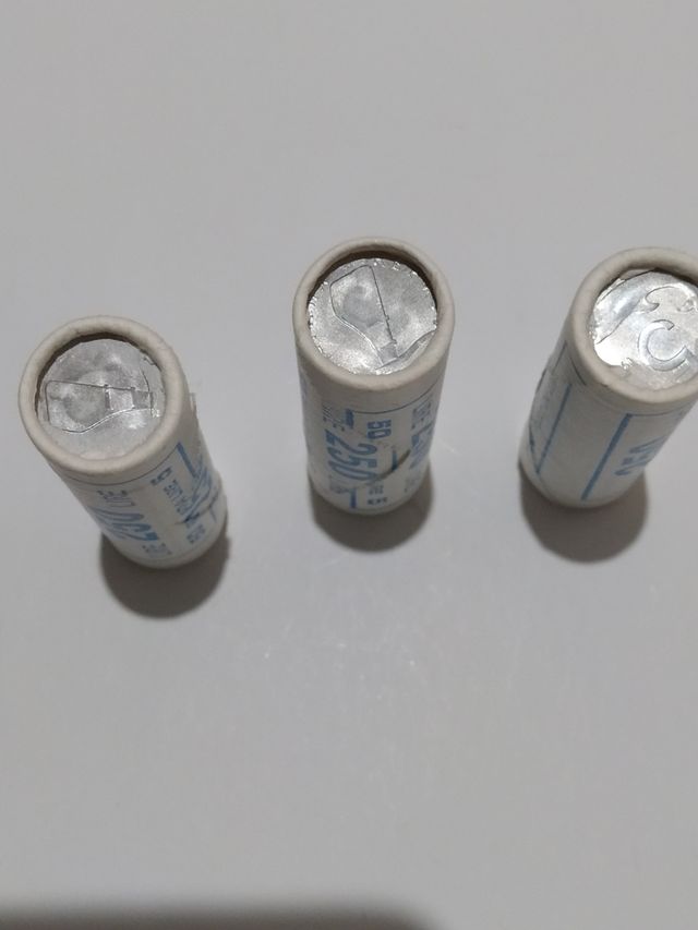 Lotto rotolini 5 lire 1990 monete