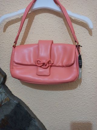 Bolso salmón de mano muy suave