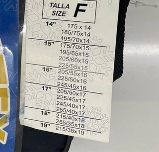 Cadenas para nieve de tela