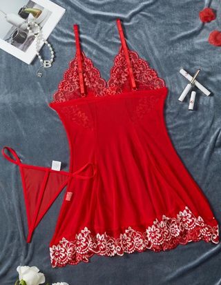 Vestido De Lencería con tanga
