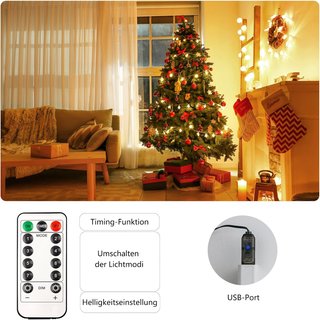 Luces Arbol Navidad 280LED 2M×8 NUEVAS